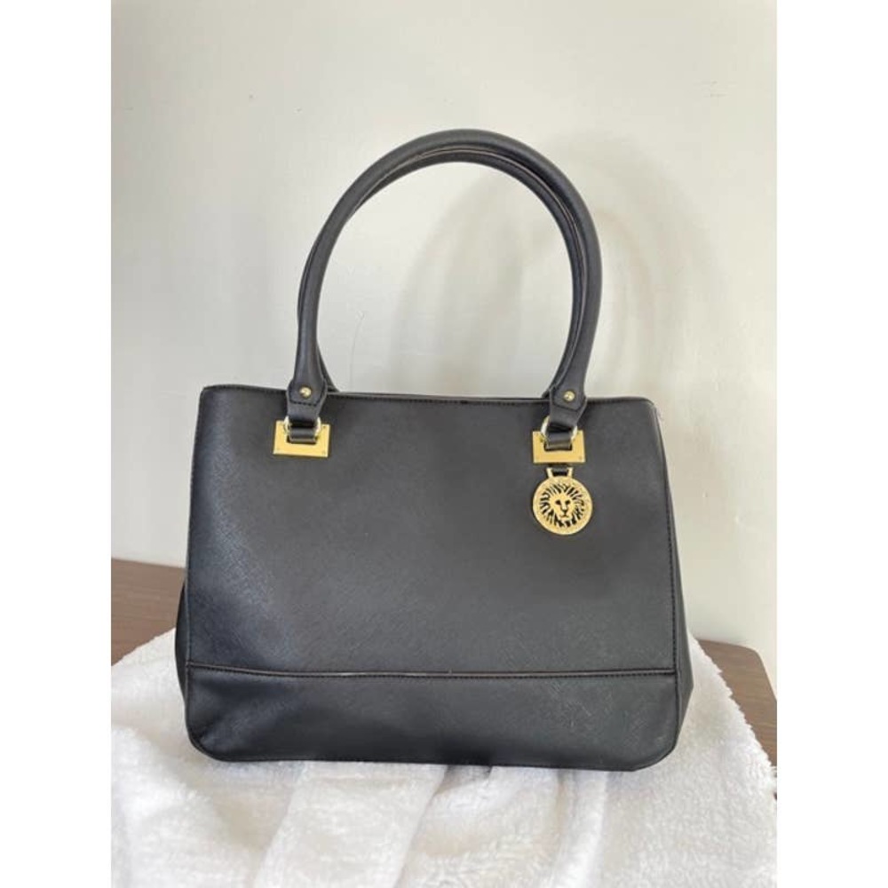Anne Klein Black Satchel Handbag Purse
